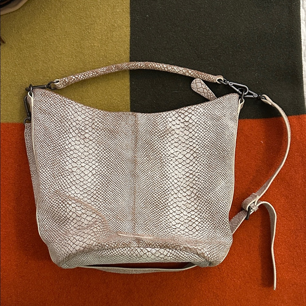 Liebeskind Cream Snake Print Shoulder Bag
